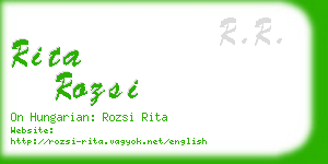 rita rozsi business card